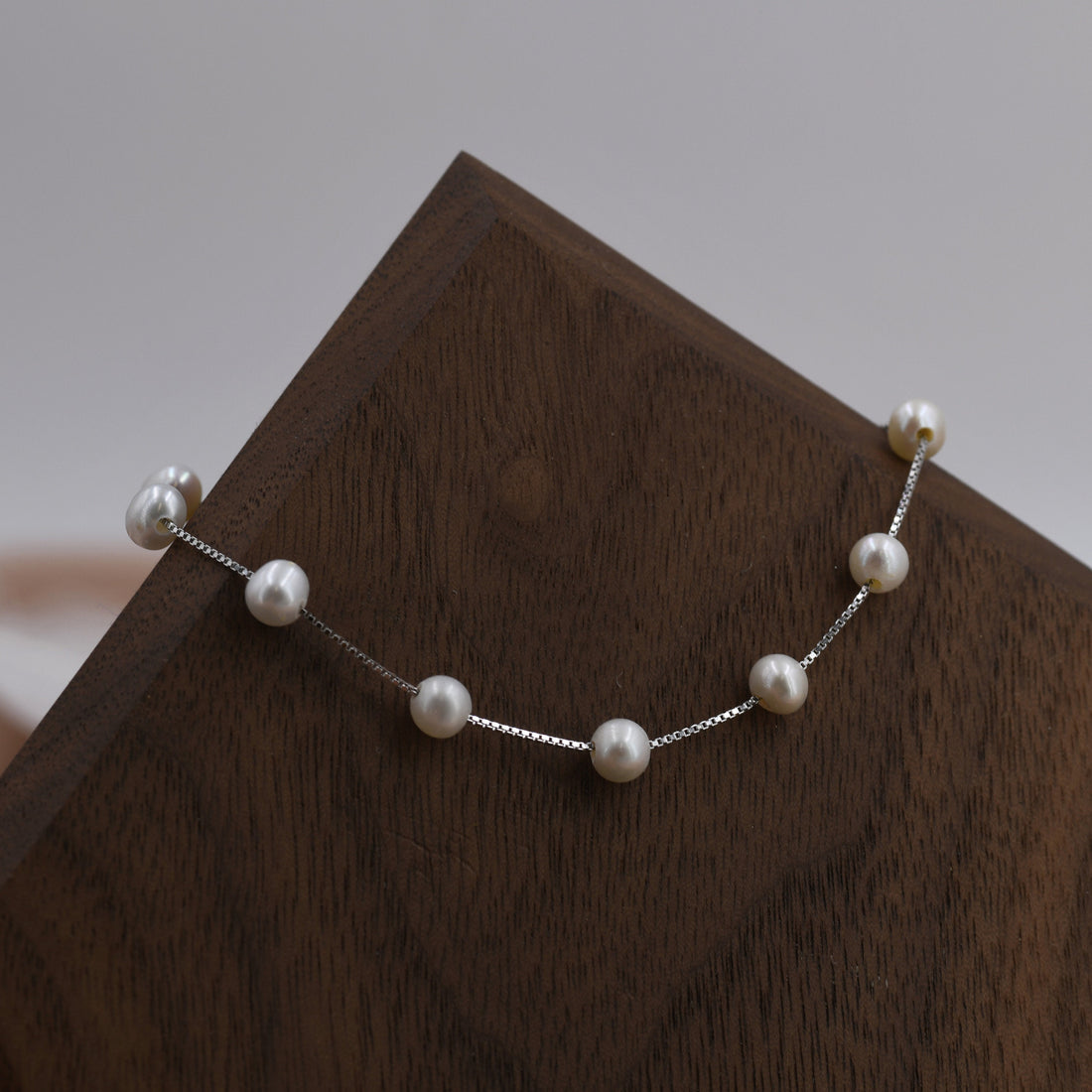 Sterling Silver Freshwater Pearl Bracelet, Silver or Gold, Genuine Fresh Water Pearls, Natural Pearl Bracelet, Ivory Pearls, Satellite Chain